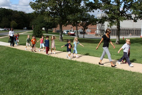 Children walking to school